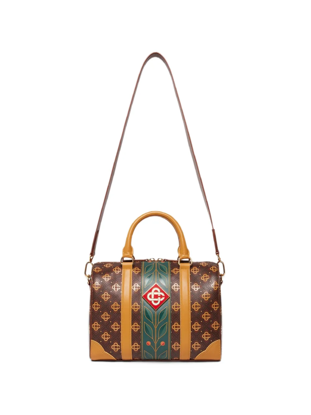 Casablanca mini Monogram Weekender travel bag - Marrone