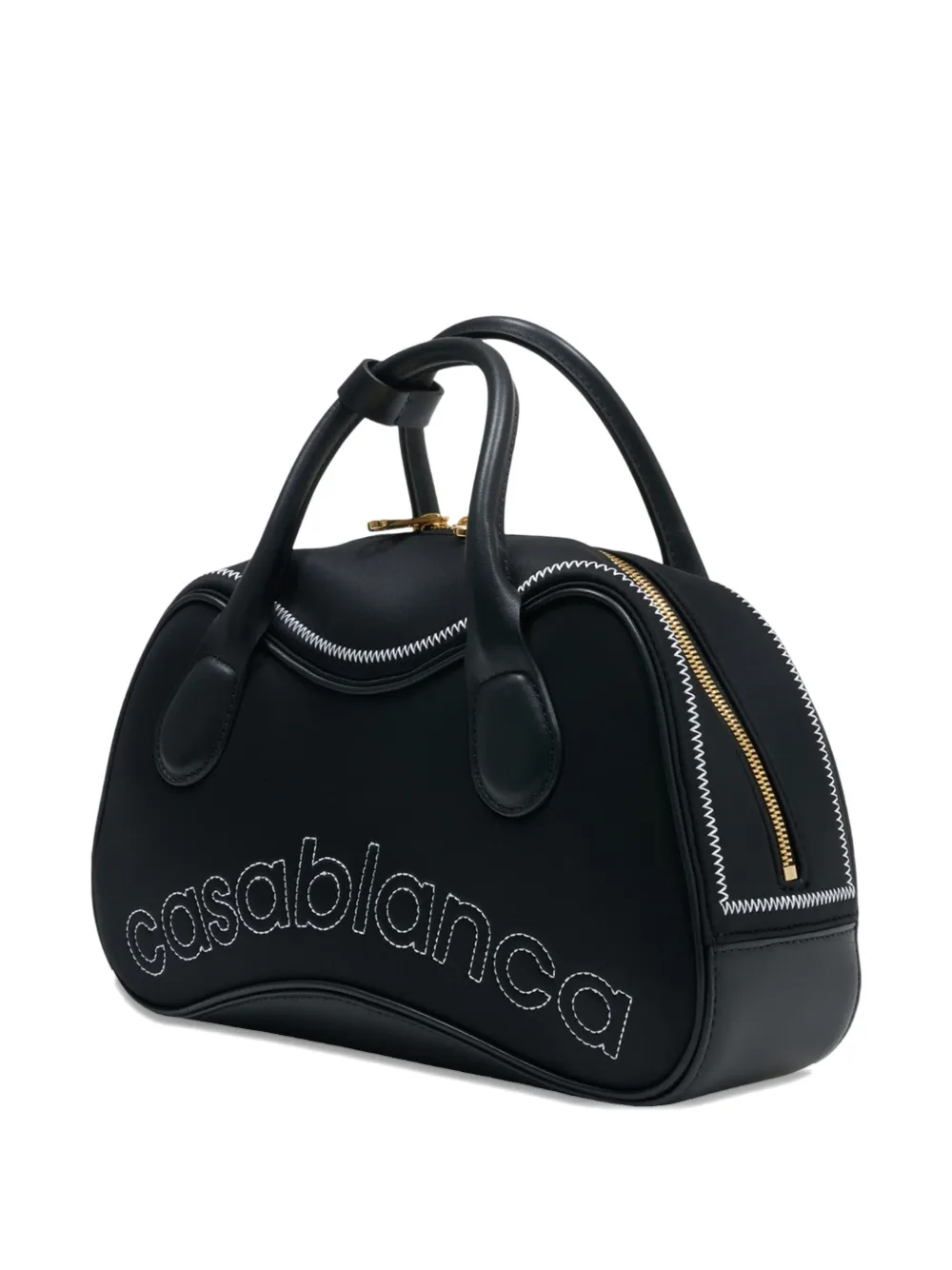Casablanca Leren shopper Zwart