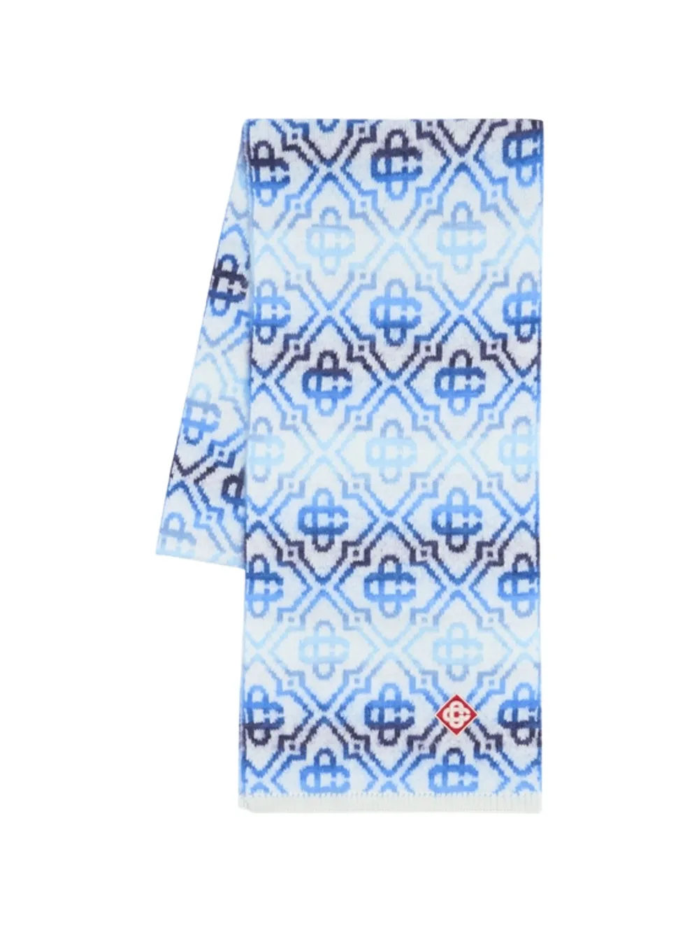 Casablanca Space Dye Monogram scarf - Blu