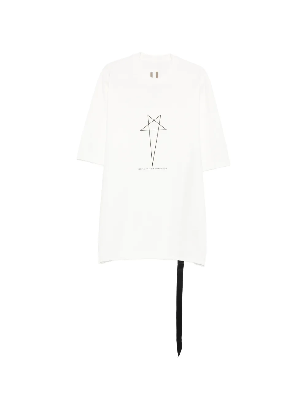 Rick Owens DRKSHDW star-graphic ribbon T-shirt - Bianco