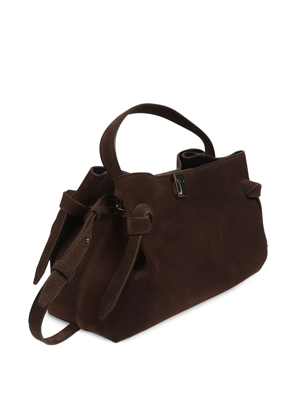 Gyoza Knot Leather Tote Bag