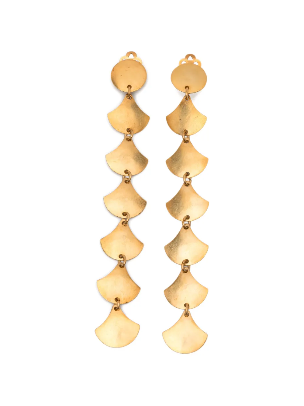 Krizia Pre-Owned 1970s drop clip-on earrings - Oro
