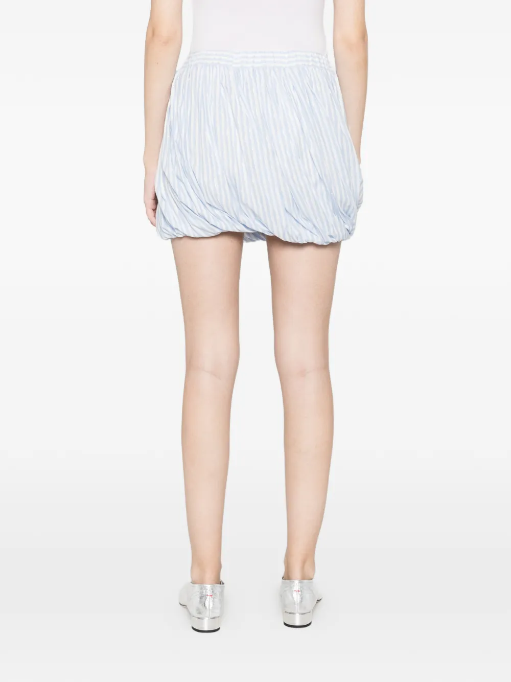 TWINSET Gesmockte mini-rok met strepen Blauw