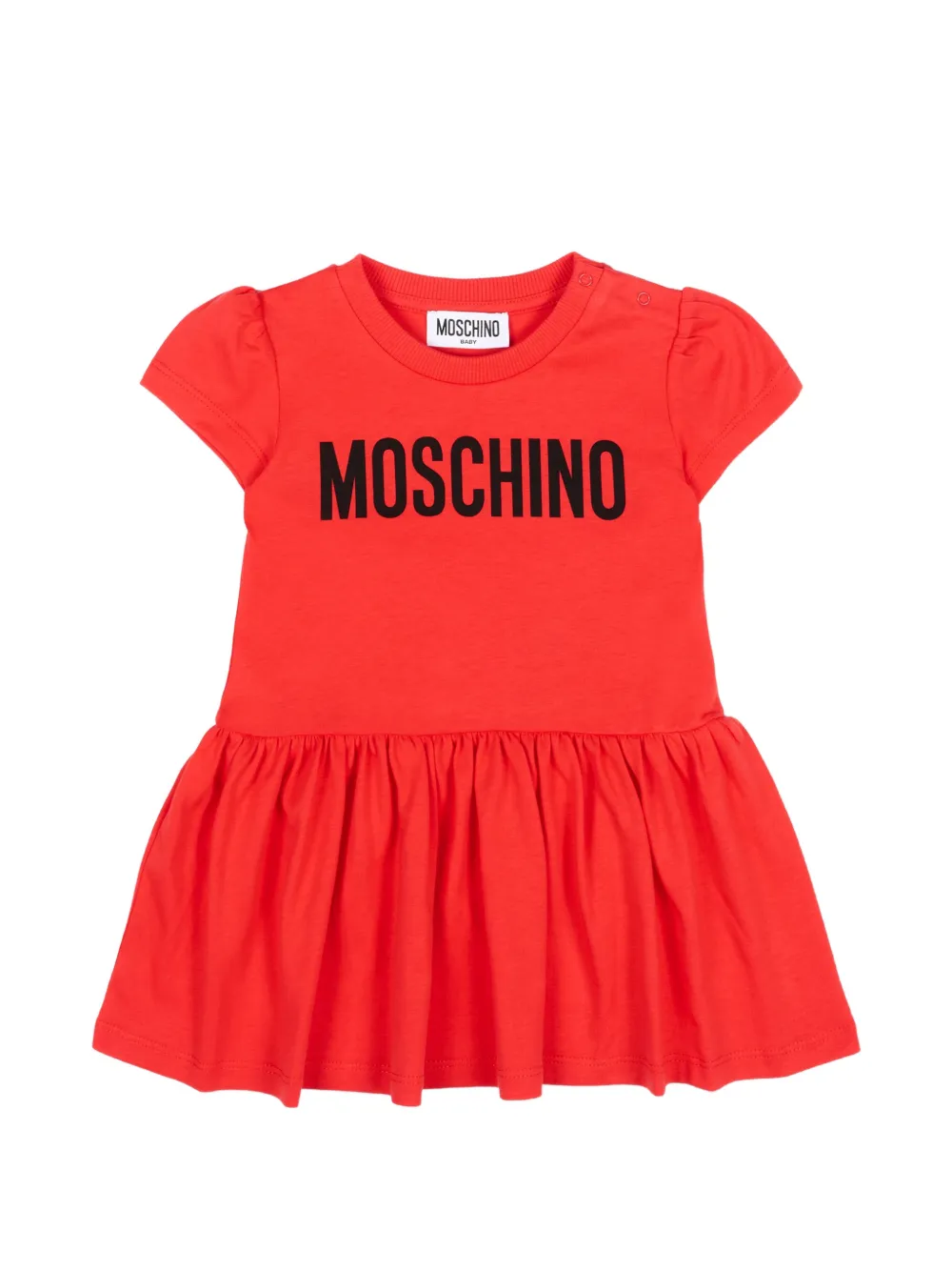Moschino Kids ruffled-detail dress - Red