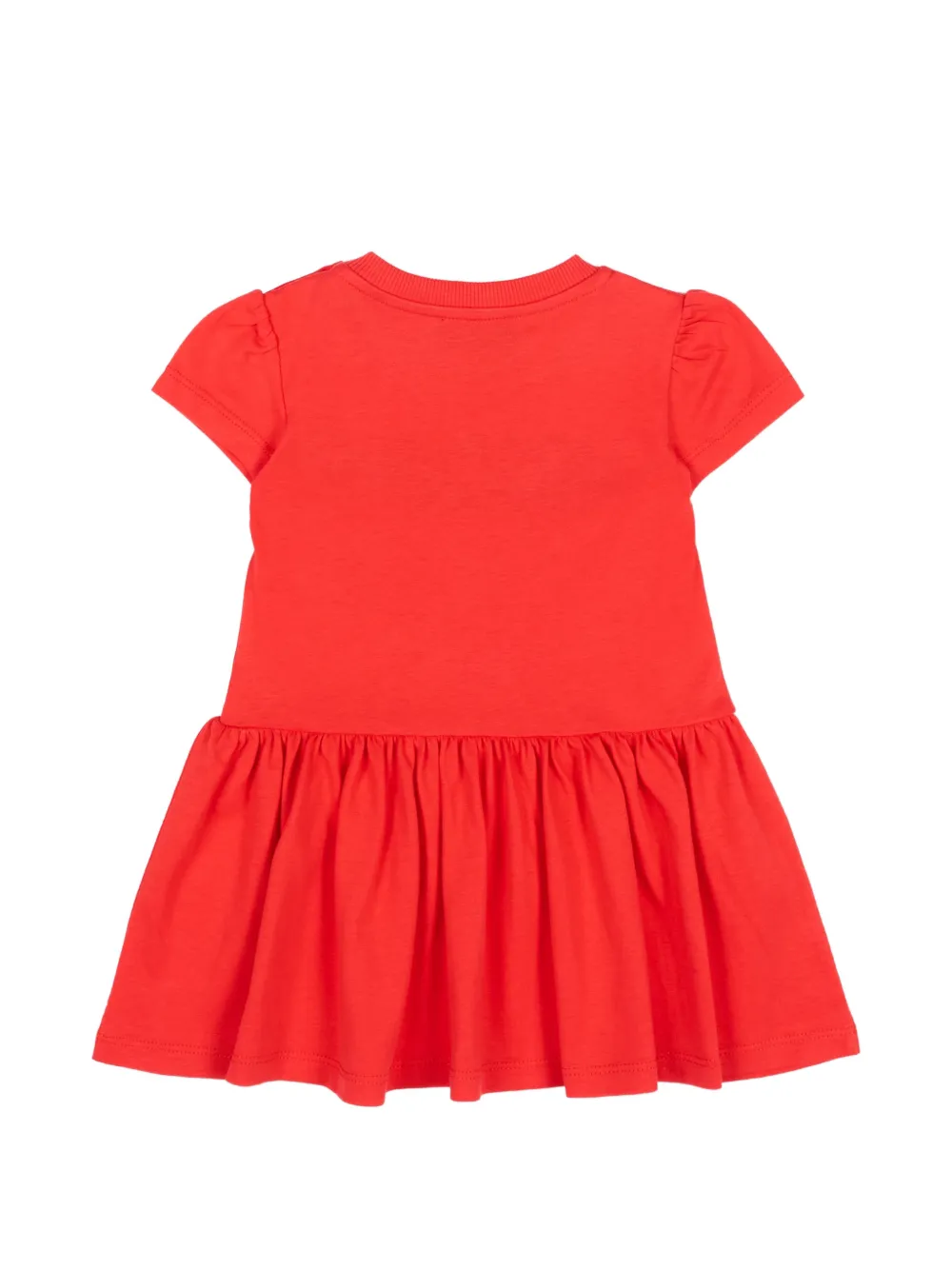Moschino Kids Jurk met ruches Rood