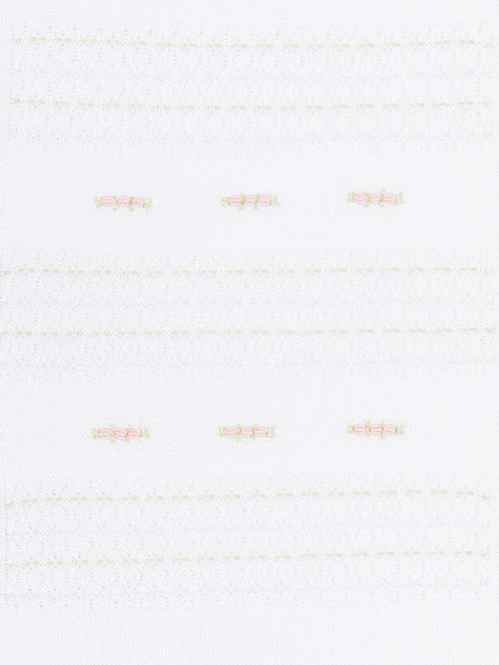  Marlu' Couture Ribbon Embroidered Blanket - White 