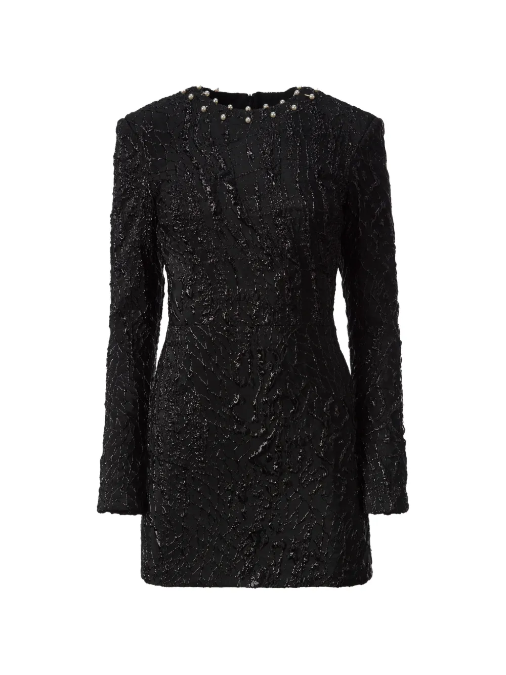 Mia Peculiar pearl-detail mini dress - Nero