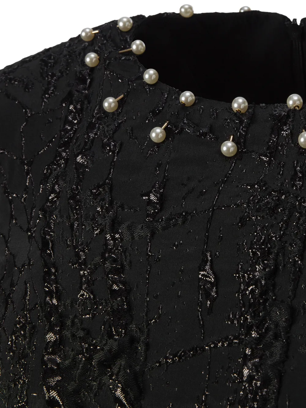 Mia Peculiar Mini-jurk met pareldetail Zwart