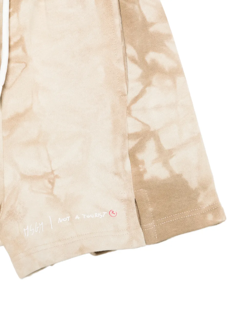 MSGM Kids Shorts met tie-dye print Beige