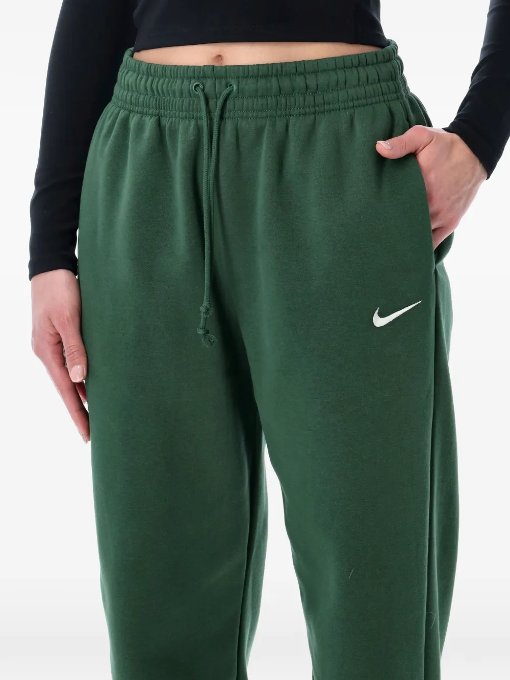 Nike Trainingsshorts met trekkoordsluiting en logodetail Groen