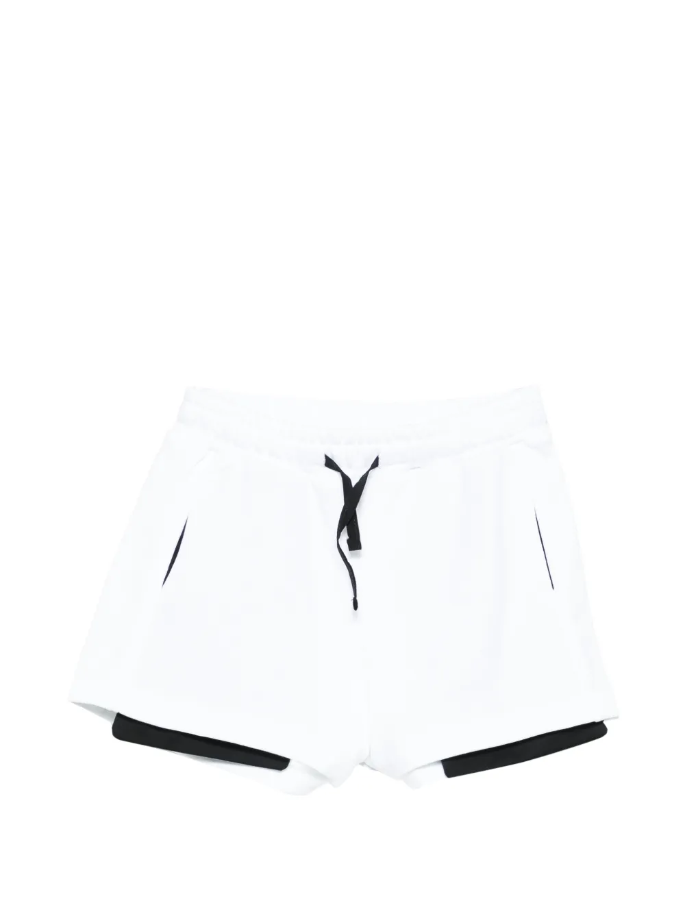 MSGM Kids drawstring panelled shorts - Bianco