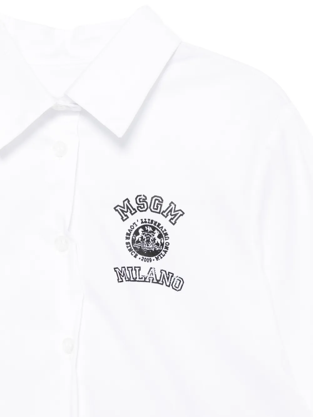 MSGM Kids Shirt met kraag en knopen Wit