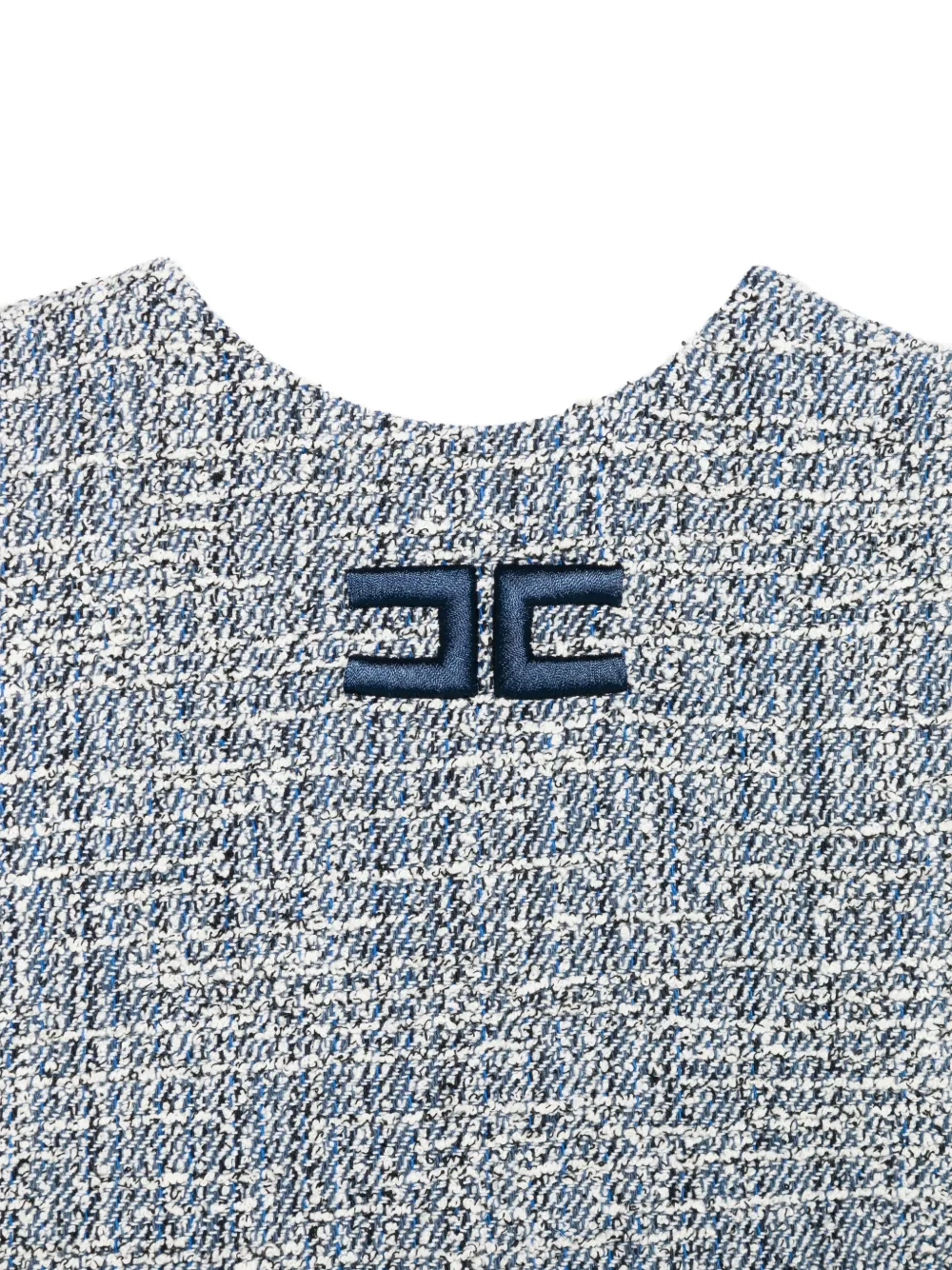 Elisabetta Franchi La Mia Bambina Tweedelige rok set met ruches en logo Blauw