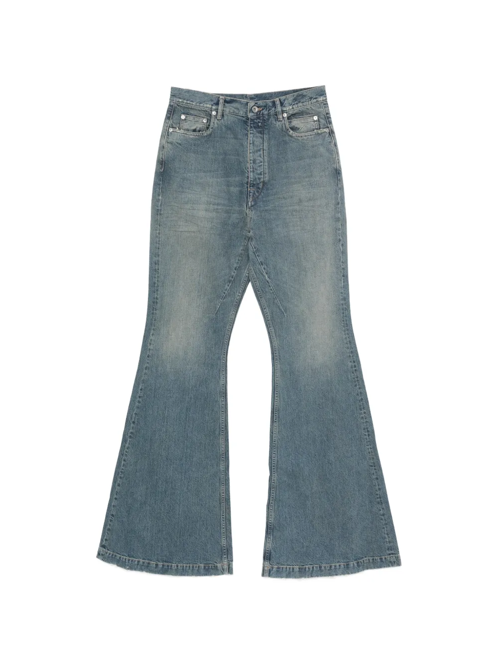 Rick Owens Drkshdw Five-pockets Flared Jeans In Blue