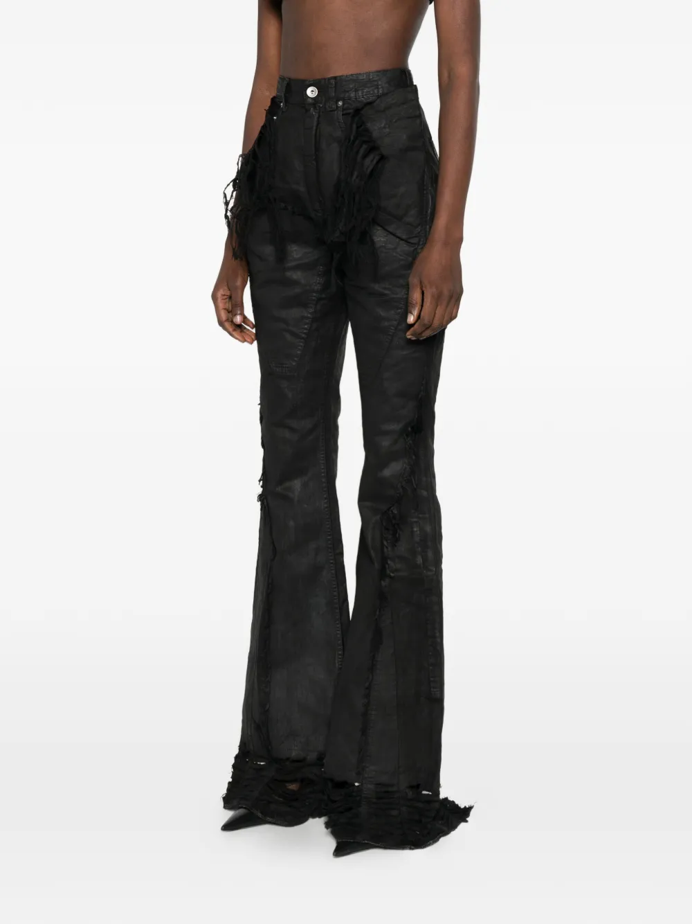  Rick Owens Drkshdw Frayed Jeans - Black 