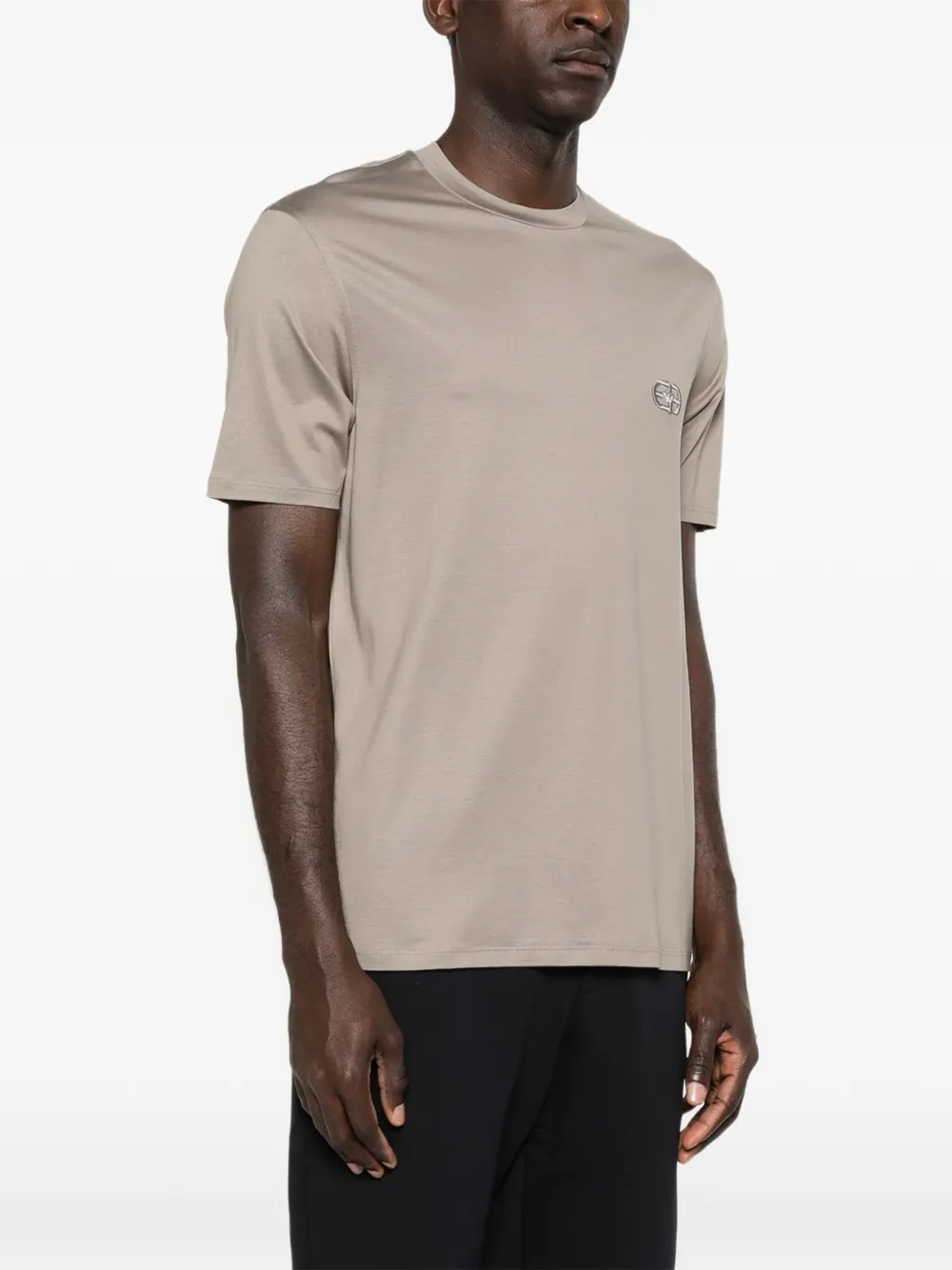 Emporio Armani T-shirt met logo Beige