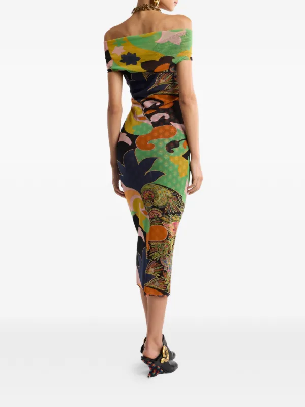 open shoulder midi dress STRUCTURED OPEN SHOULDER MIDI DRESS David Koma