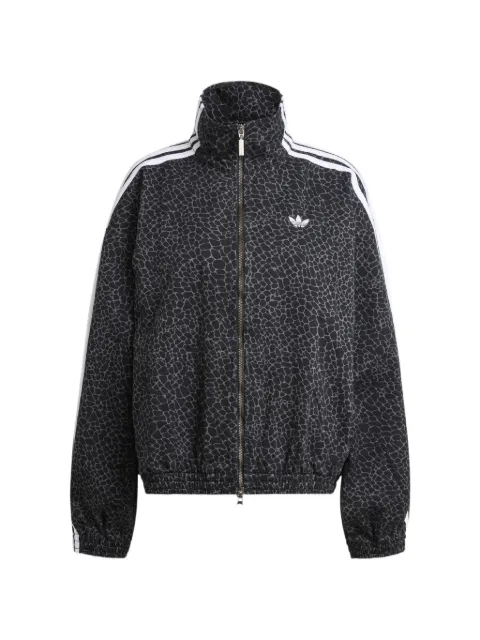 adidas chamarra con cuello falso y motivo de rayas