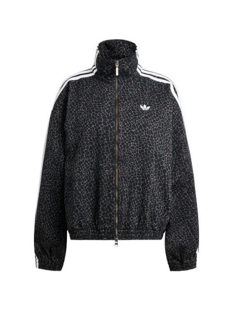 adidas striped mockneck jacket