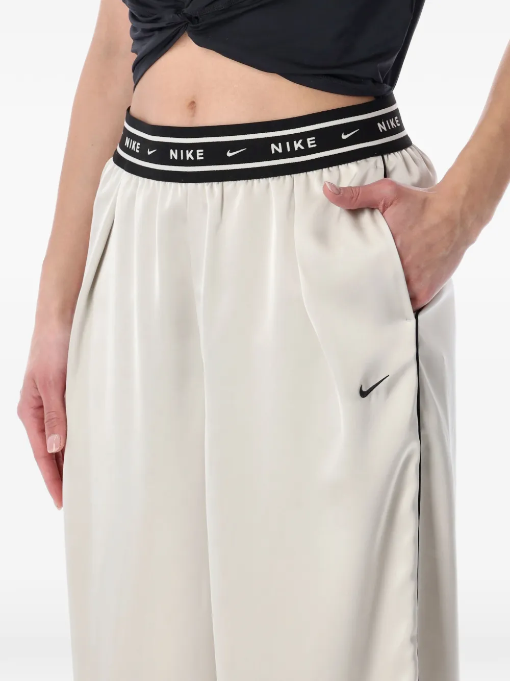  Nike Logo-embroidered Trousers - Neutrals 