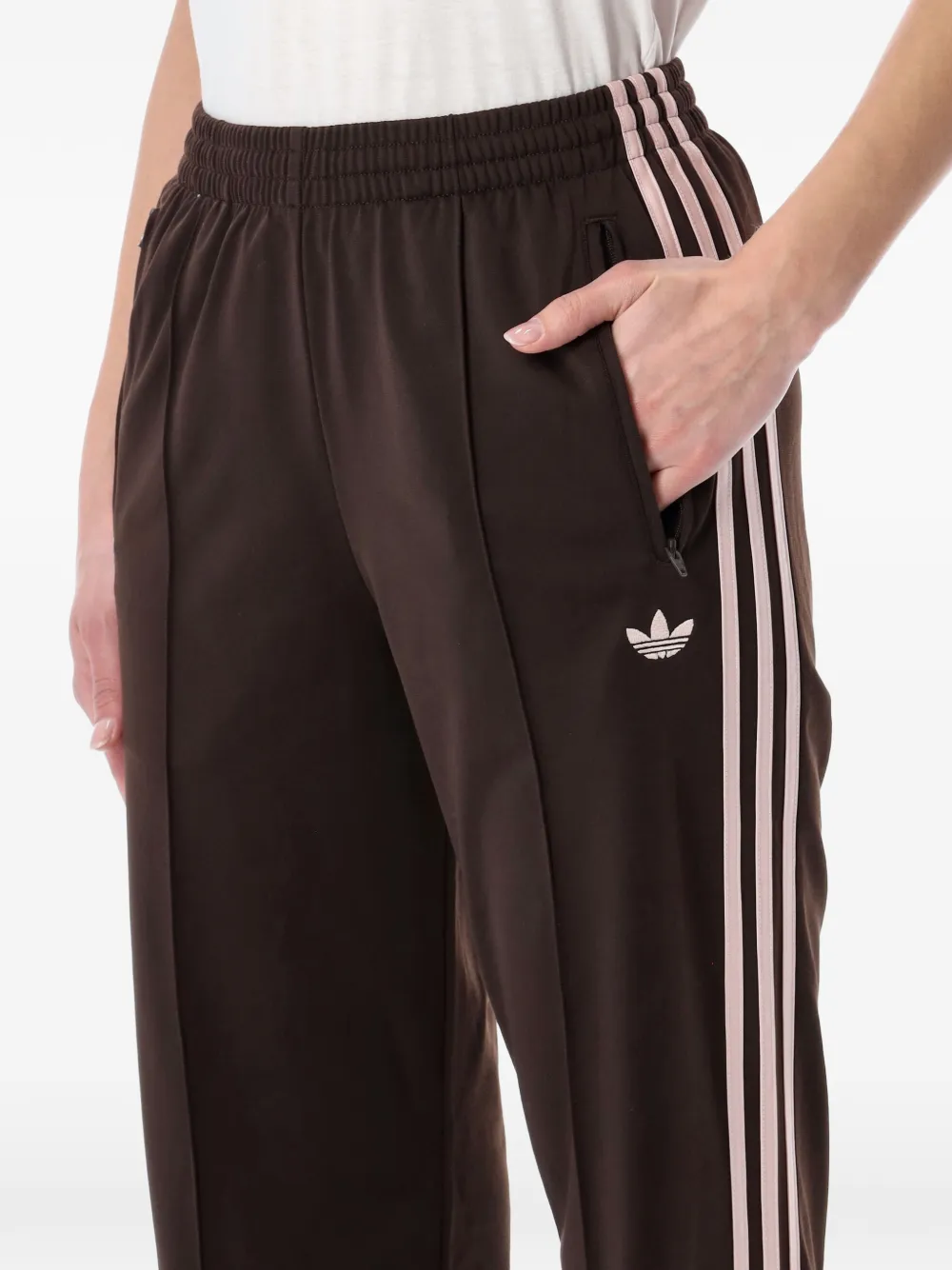 adidas Firebird trainingsbroek met zijstreep Bruin