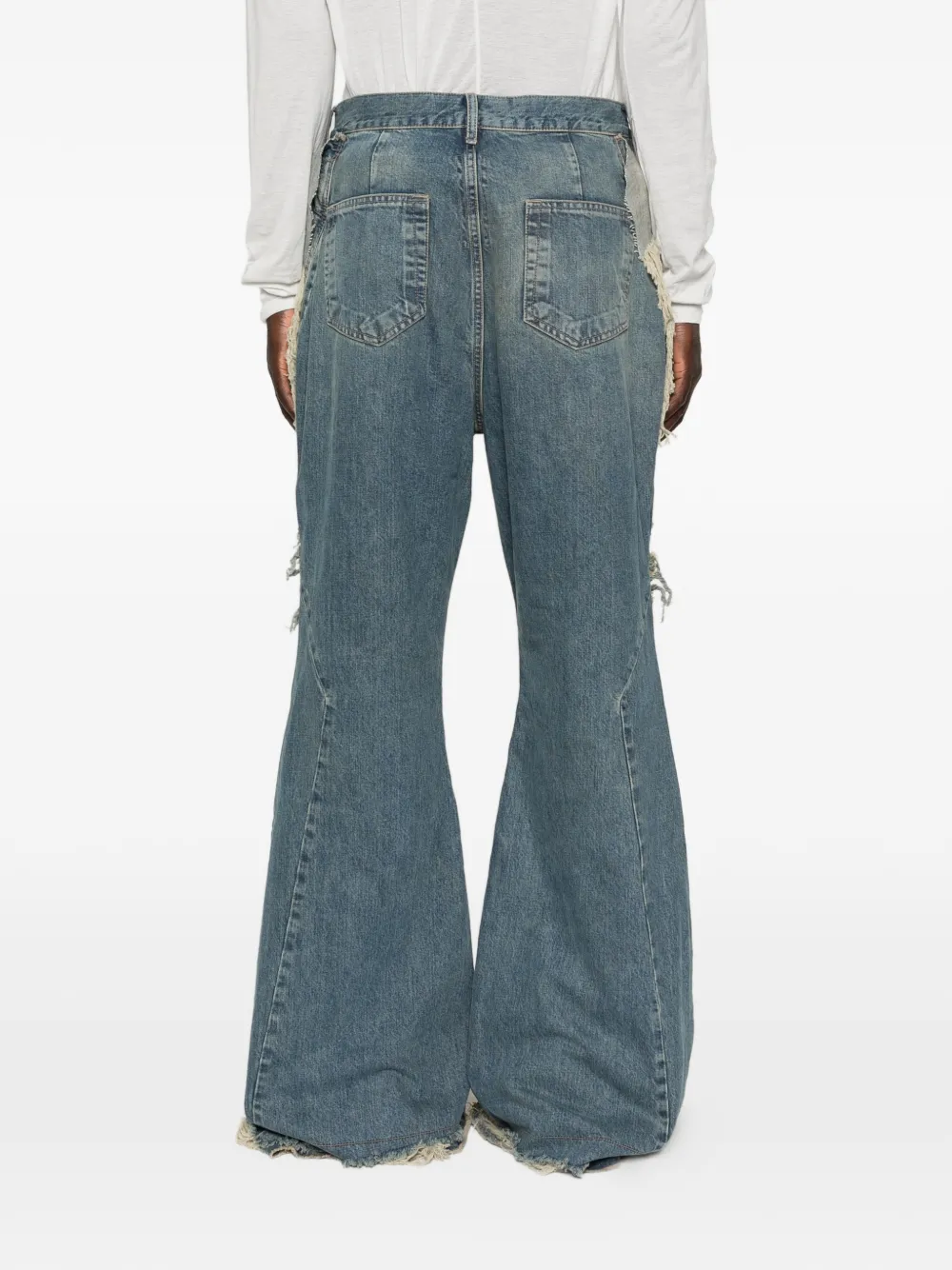 Rick Owens DRKSHDW Jeans met franje Blauw