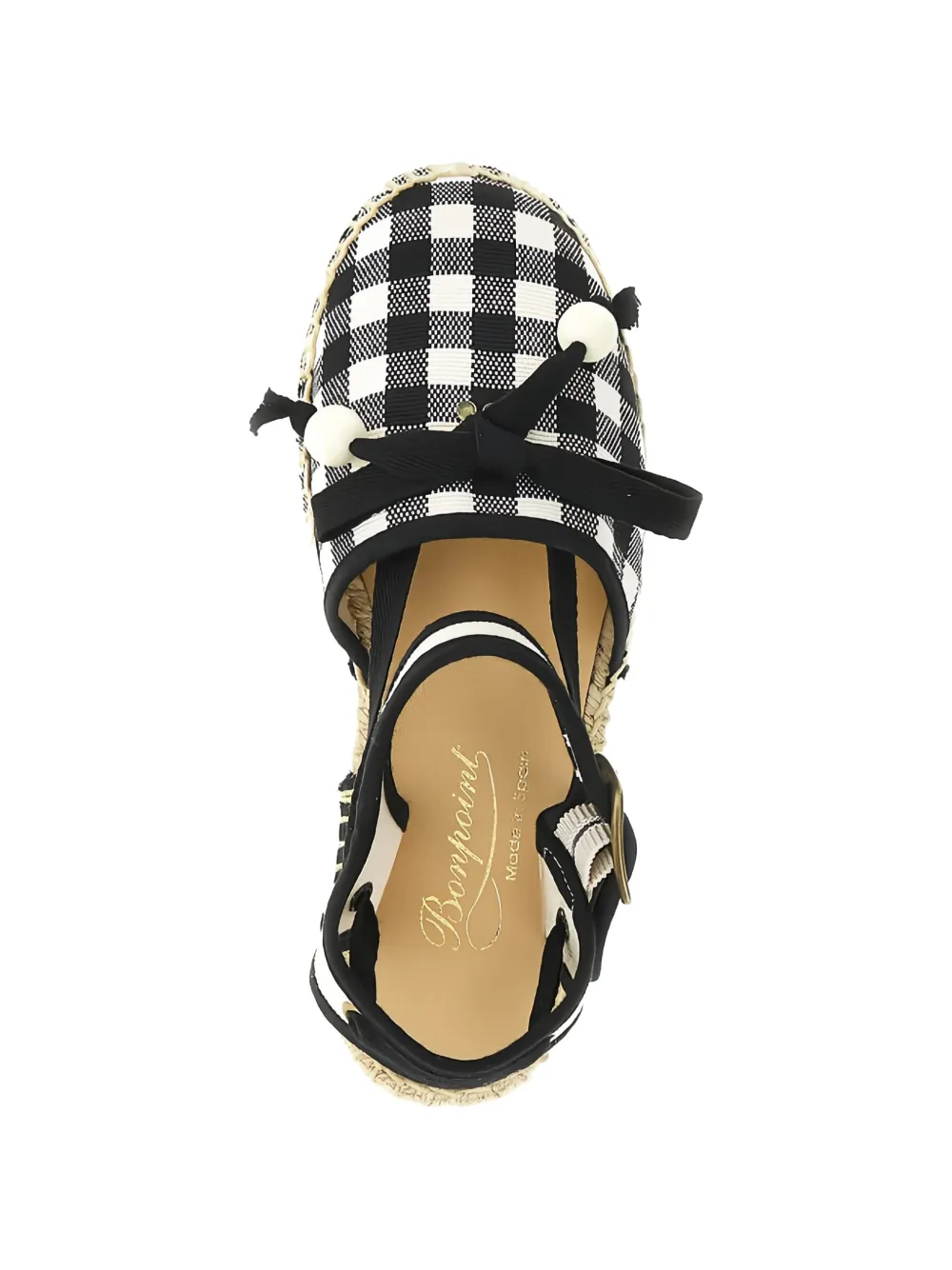 Bonpoint Evila geruite sandalen Zwart