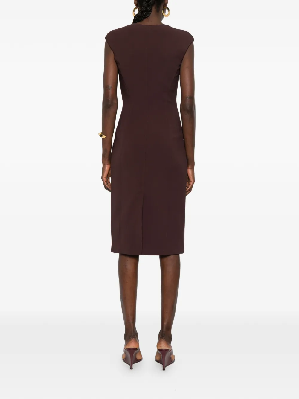 Elisabetta Franchi Blousejurk met rits Bruin