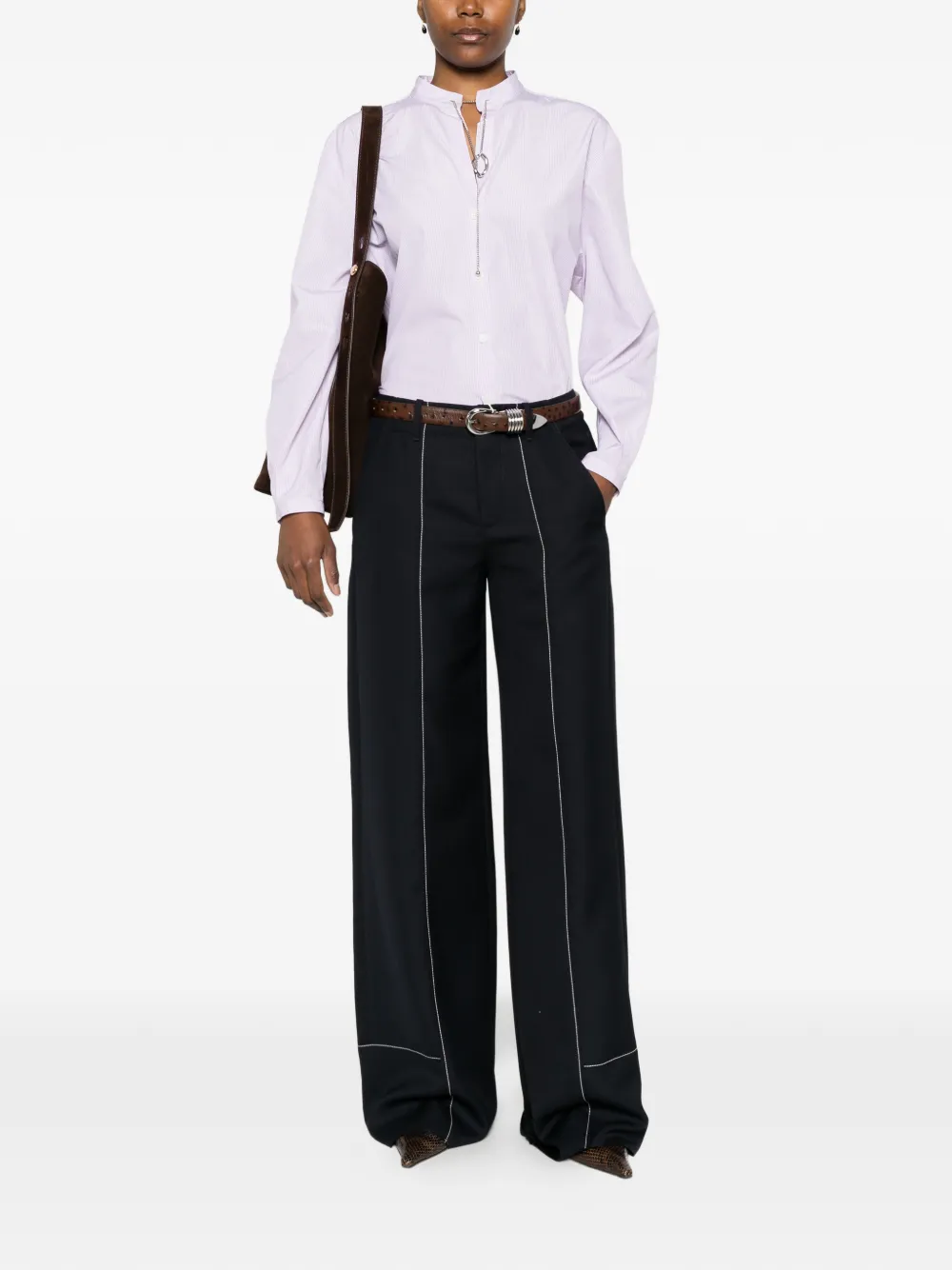 Seafarer Liona gestreepte blouse - Roze