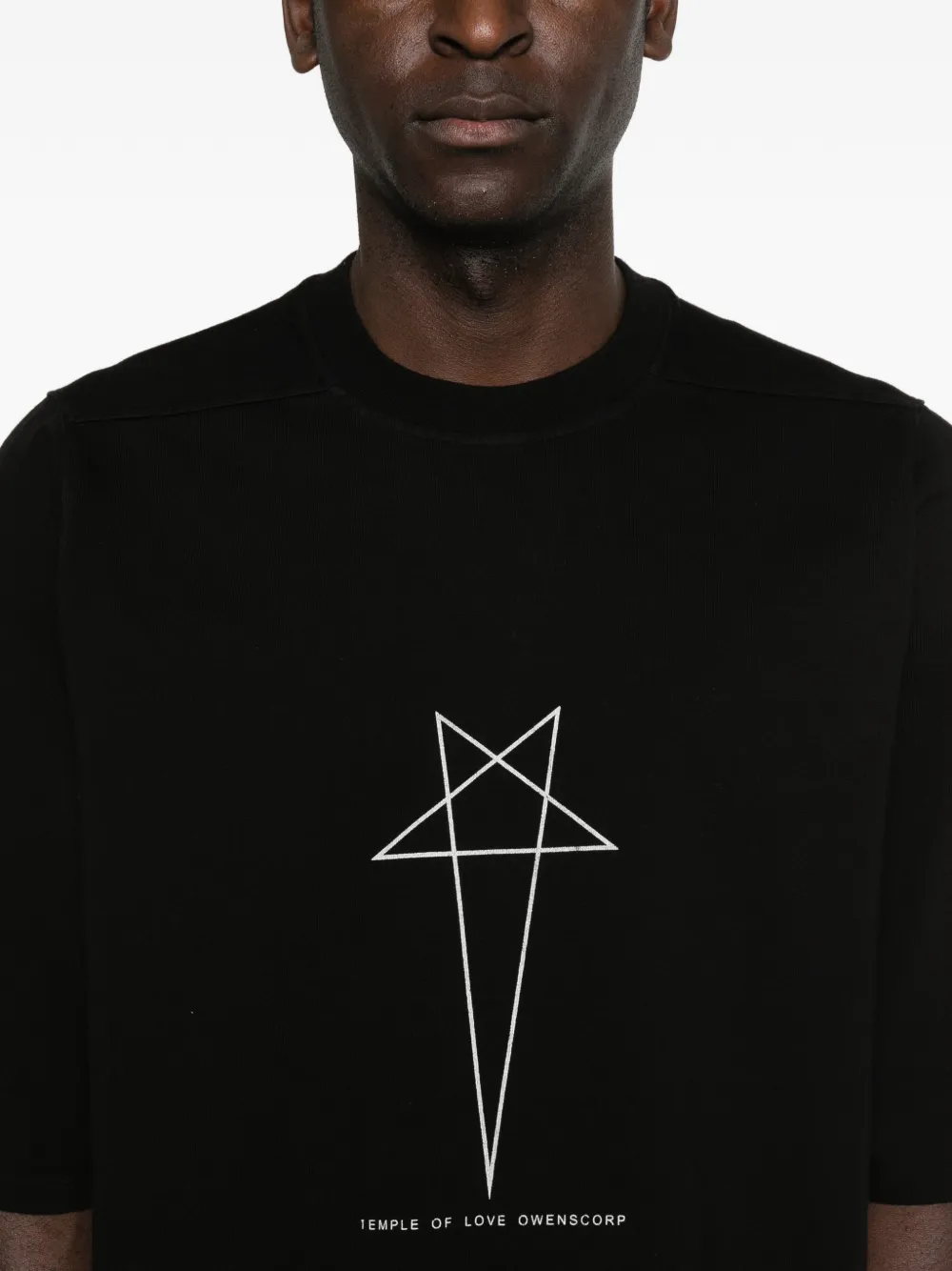 Rick Owens DRKSHDW T-shirt met sterrenprint en ronde hals Zwart