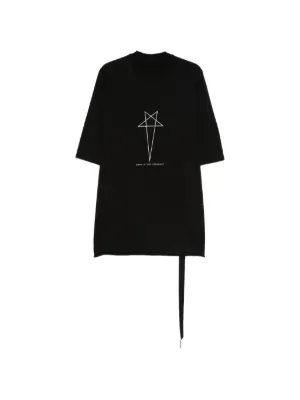 Rick Owens DRKSHDW Tommy text-print T-shirt | Black | FARFETCH UK