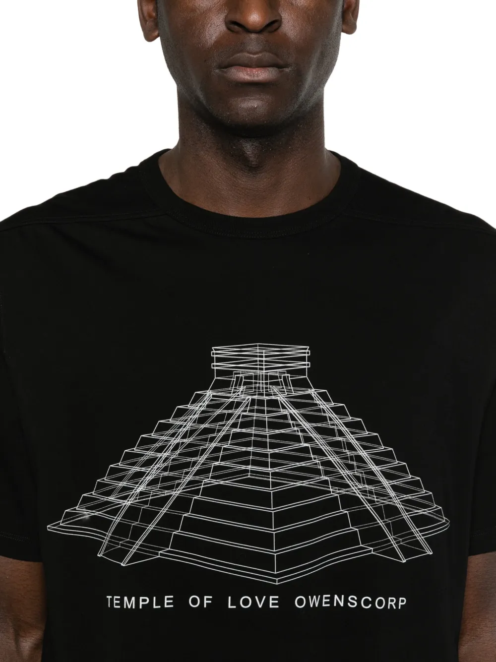 Rick Owens T-shirt met grafische print Zwart