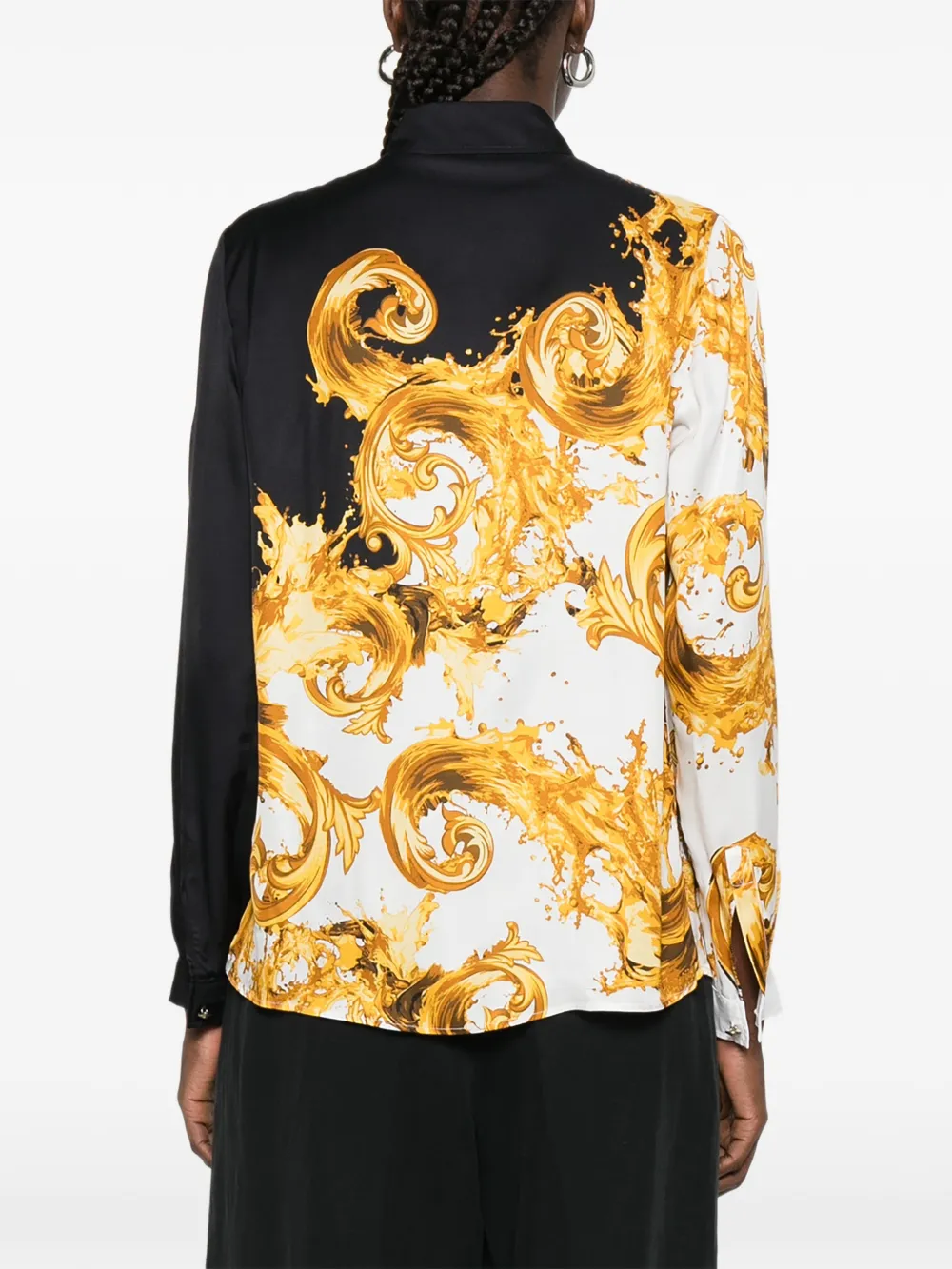 Versace Jeans Couture blouse met barokprint Zwart
