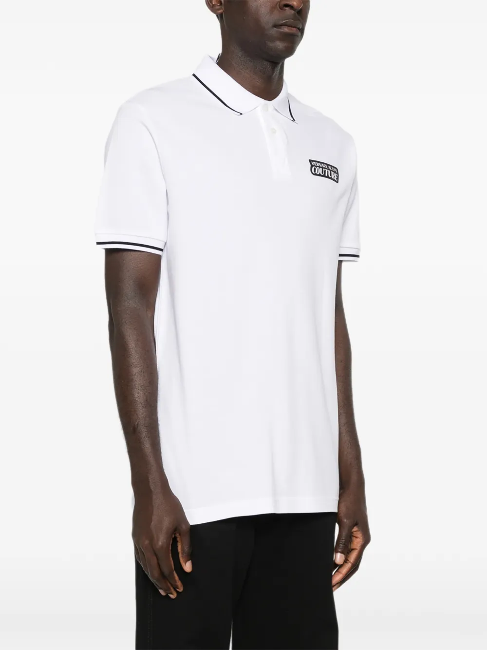 Versace Jeans Couture Poloshirt met logoprint Wit