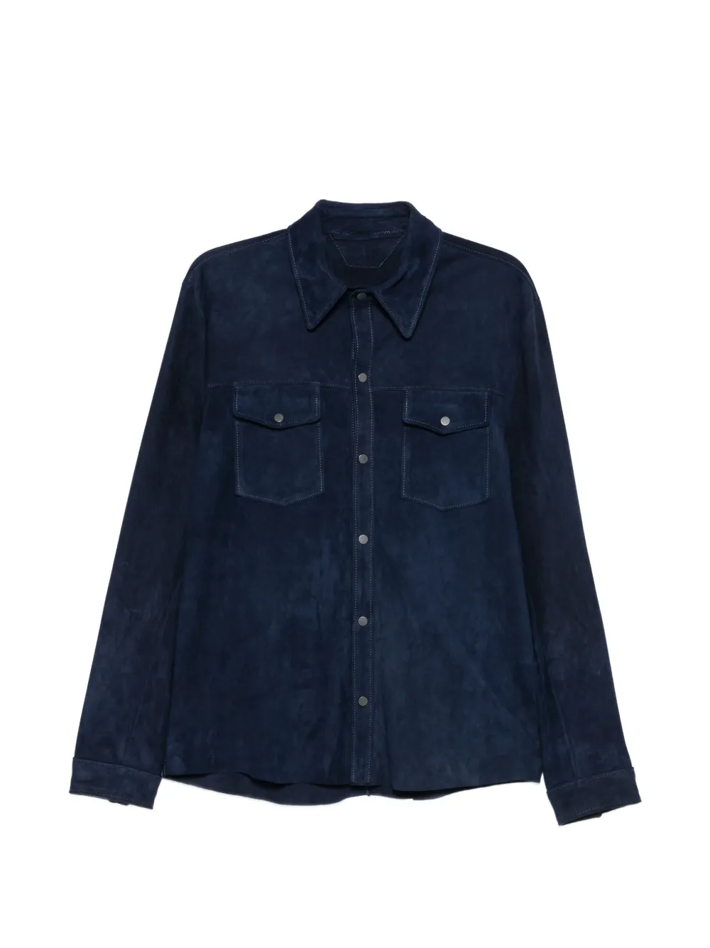 Salvatore Santoro suede shirt jacket - Blu