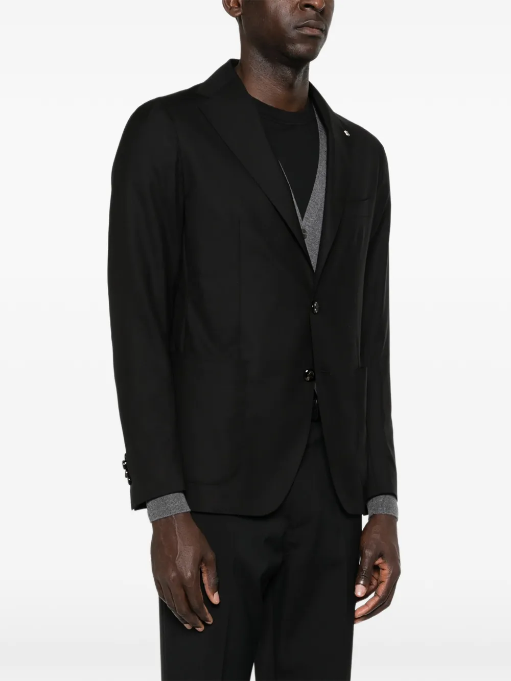 Tagliatore Blazer met borstzak Zwart