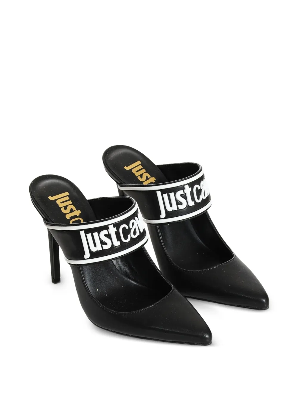  Just Cavalli Pointed-toe Heeled Mules - Black 