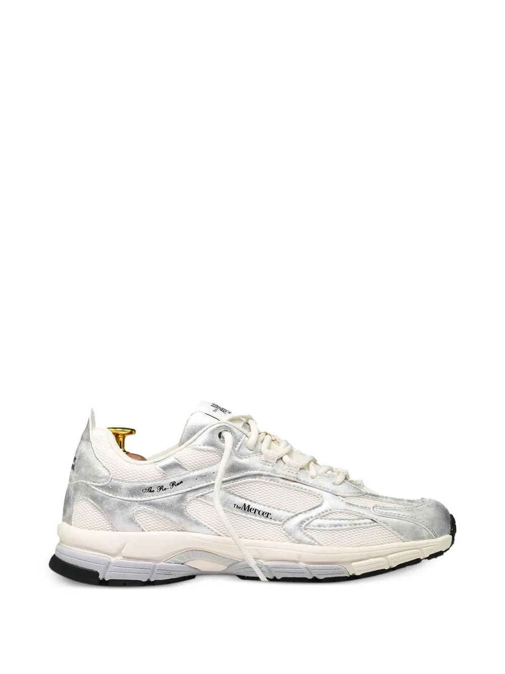 Mercer The Re-Run metallic panelled sneakers - Argento