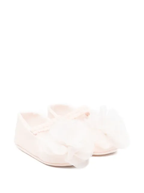 MARLU' couture flower-trim pre-walkers