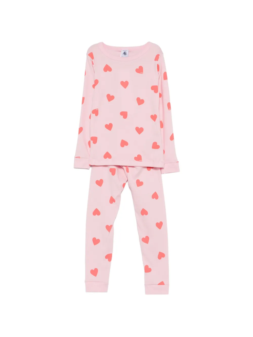 Petit Bateau heart-print pajamas - Rosa