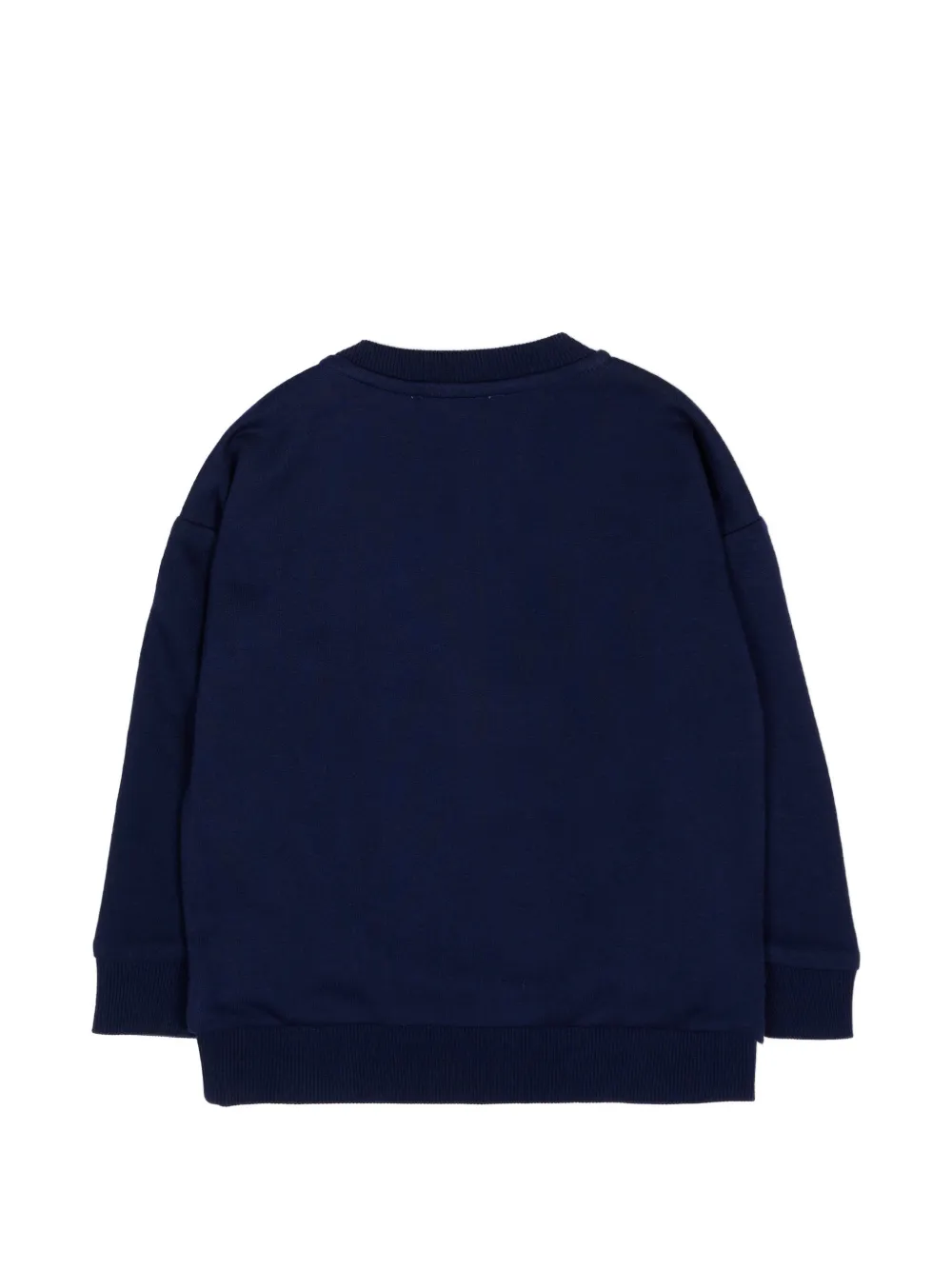  Moschino Kids Logo Crew-neck Sweatshirt - Blue 