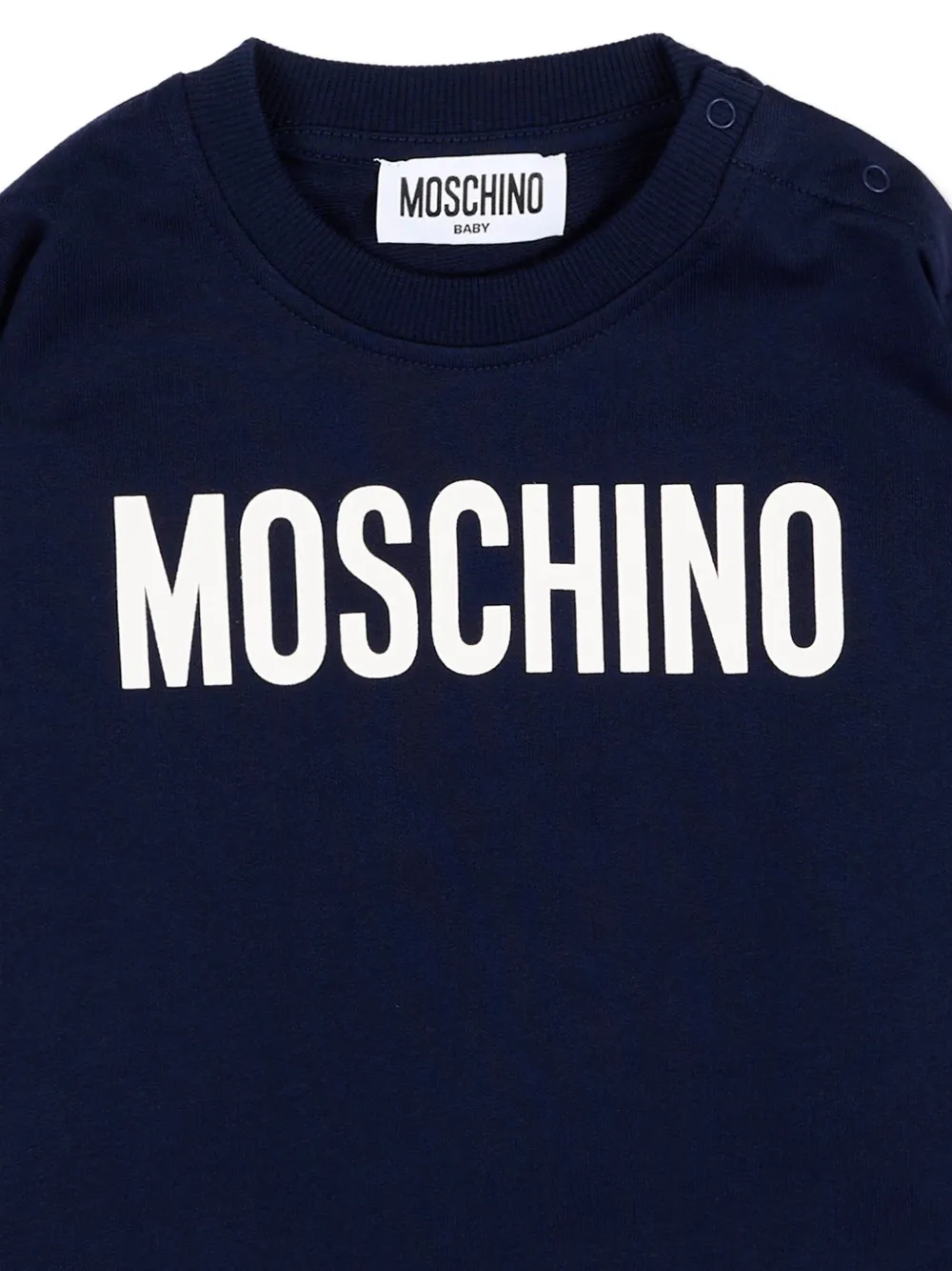  Moschino Kids Logo Crew-neck Sweatshirt - Blue 