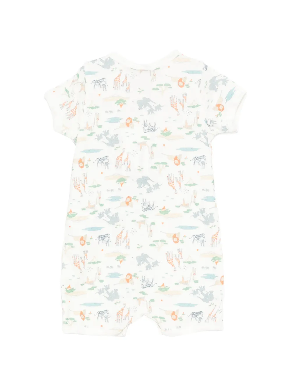  Petit Bateau Animal-print Romper - White 