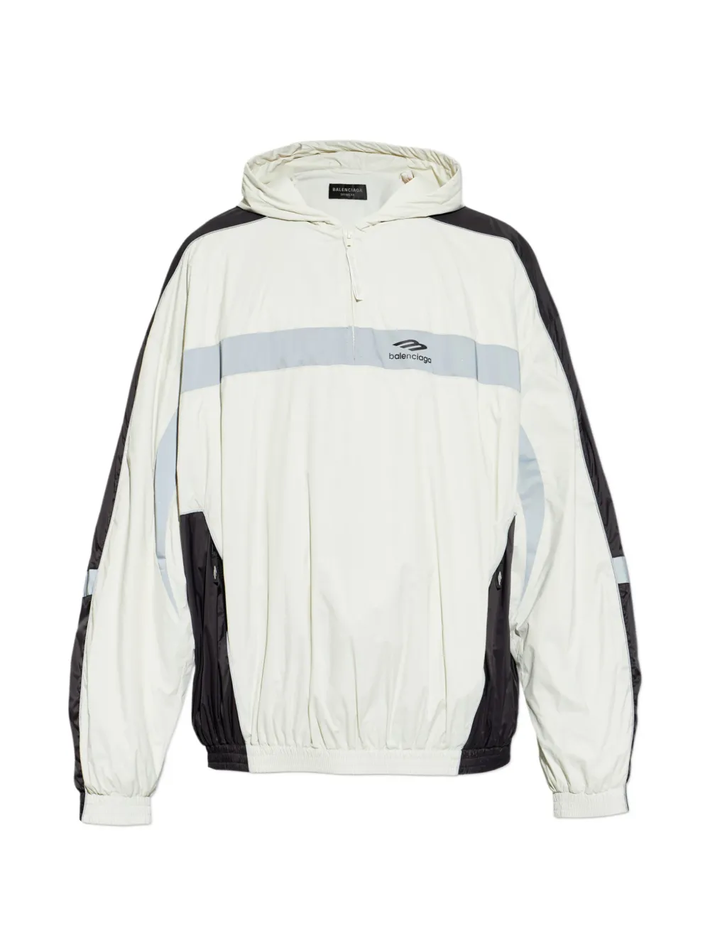 Balenciaga Felpa 3B Sports Icon con cappuccio - Bianco