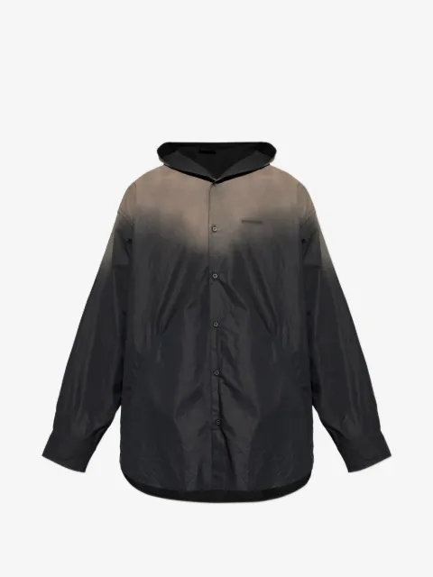Balenciaga hooded button shirt