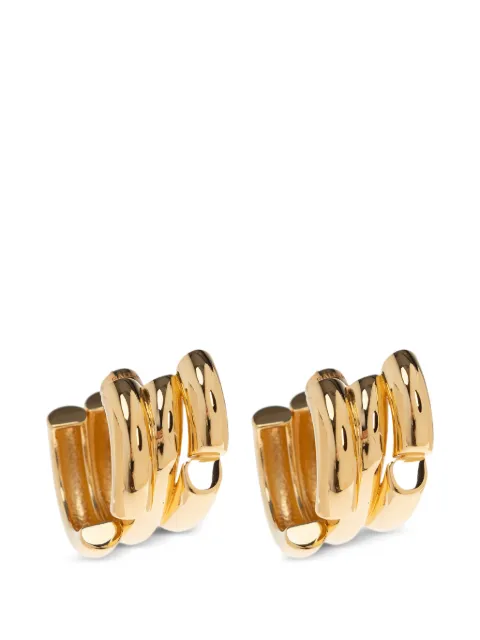 Balenciaga boucles d'oreilles à logo gravé