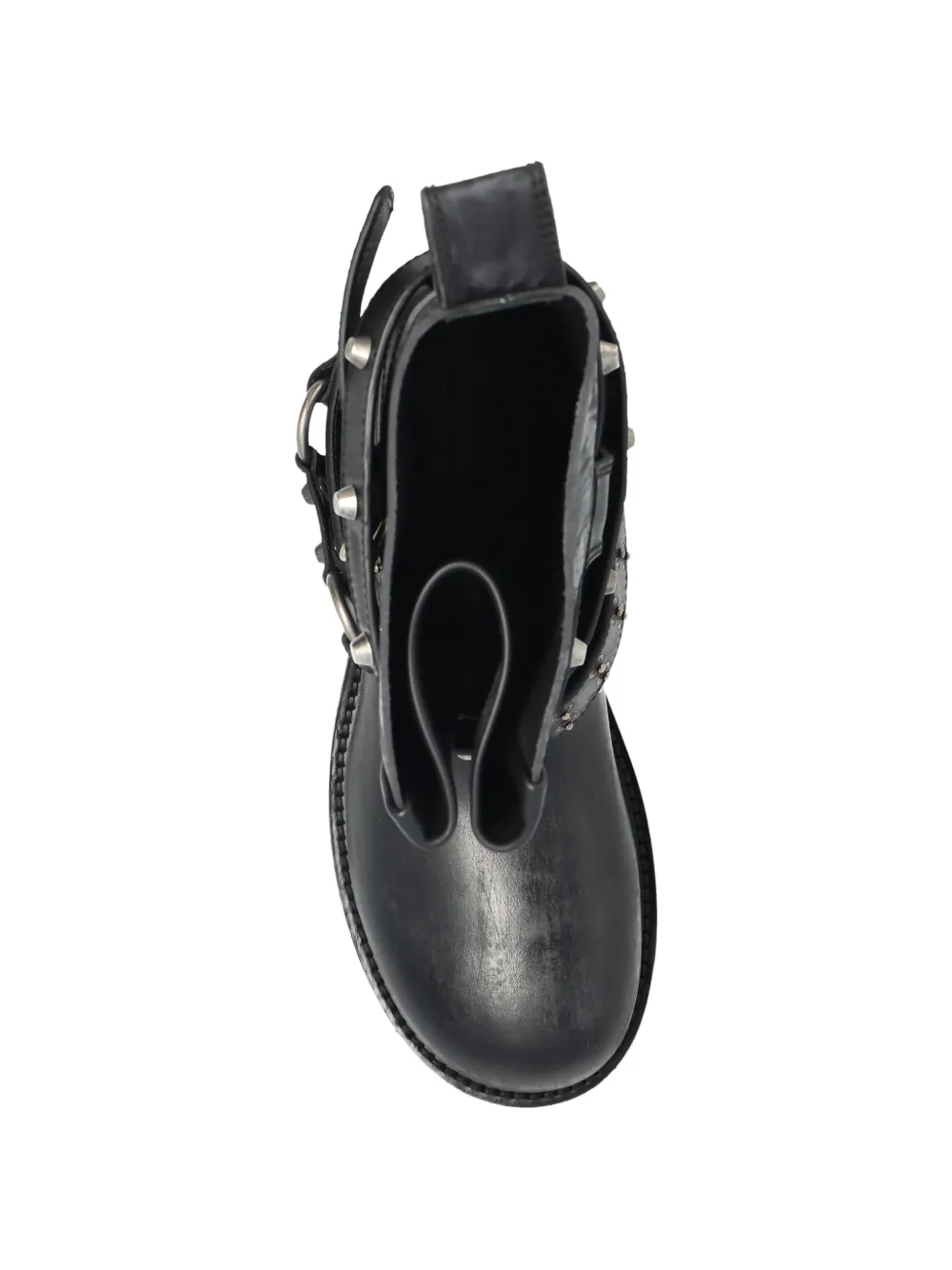 Balenciaga Venom City leren laarzen met studs Zwart