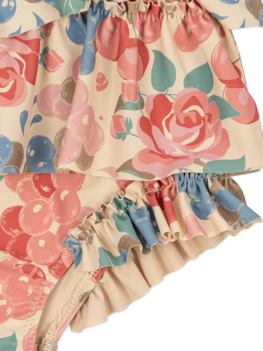 Ruffled-Detail Floral-Print Swimsuit