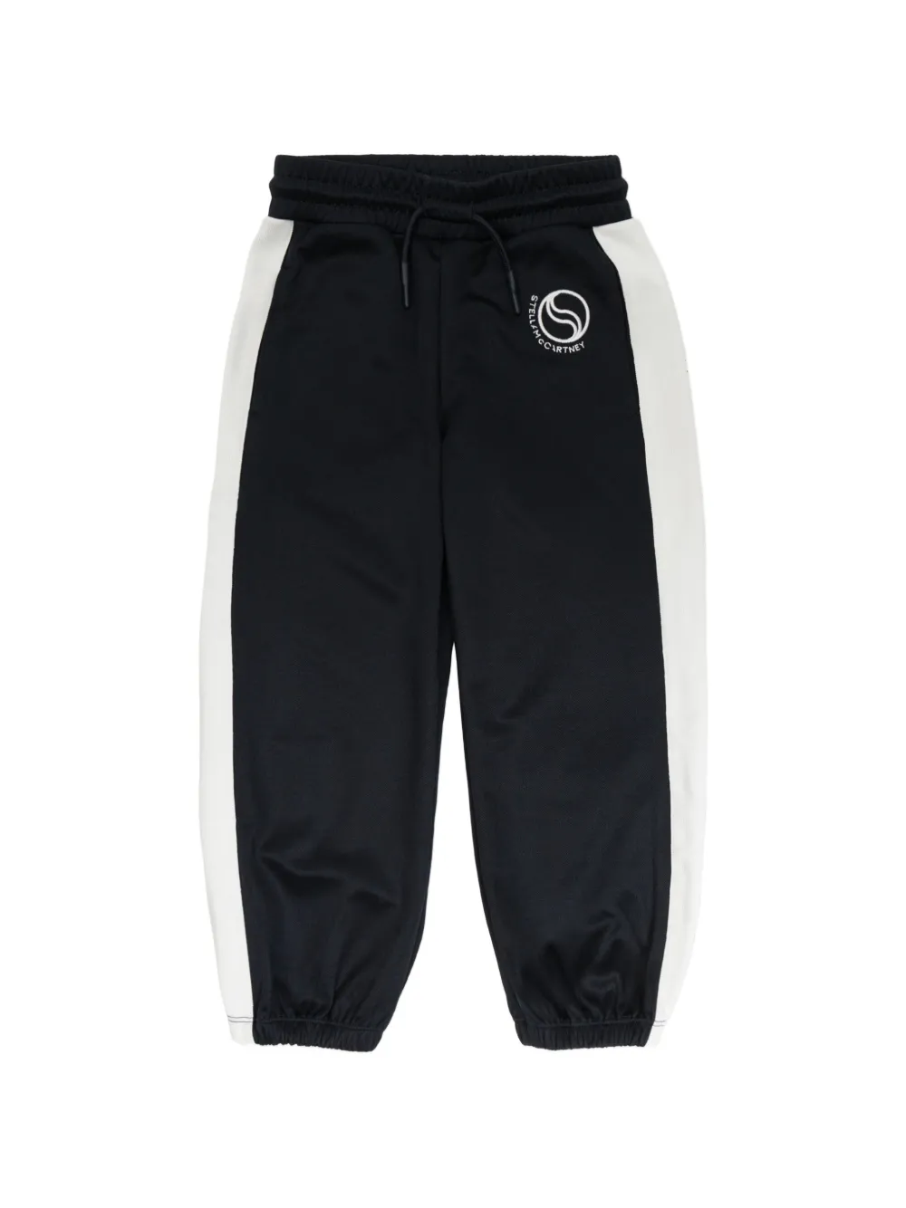 Stella McCartney Kids logo stripe trousers - Blu