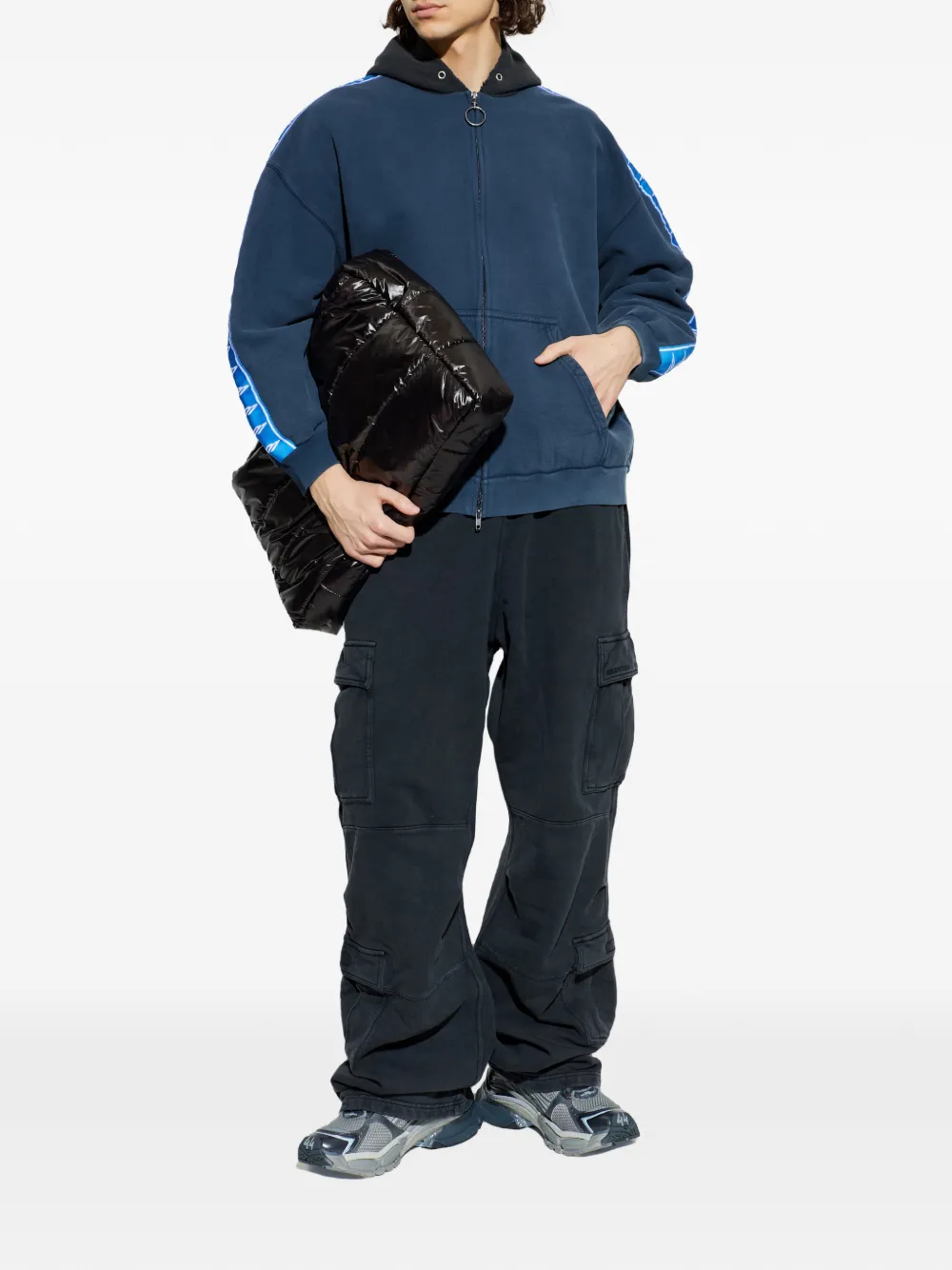 Balenciaga Hoodie met rits Blauw